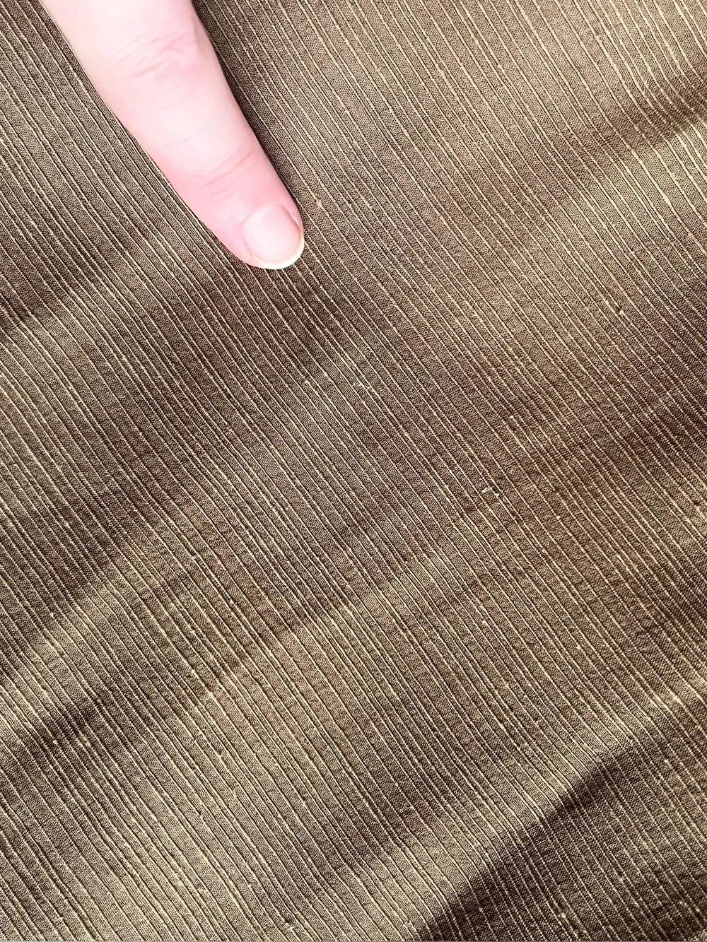 Vintage “L” 100% Silk Brown Dress Elastic Waist - Picture 8 of 8